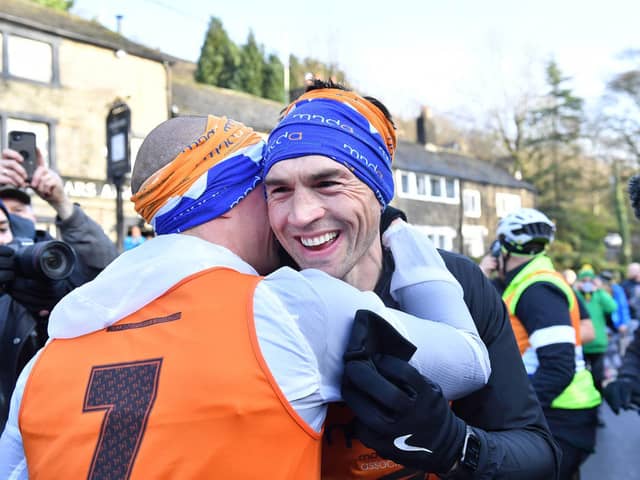 Kevin Sinfield completes his final marathon of seven marathons in seven days fund-raising challenge in support of his former team-mate Rob Burrow and the Motor Neurone Disease Association. Picture: SWPix