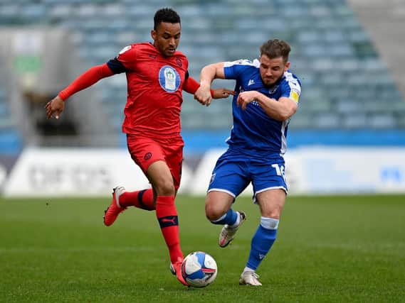Funso Ojo in action at Gillingham