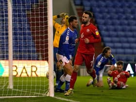 Gwion Edwards rounds off the scoring at Oldham in midweek