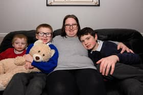 Louise Perry with her three sons