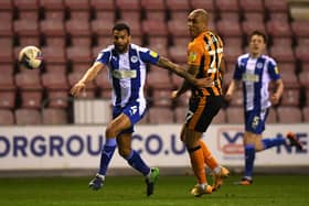 Josh Magennis, playing for Hull against Latics last term