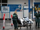Paramedics bring patients to Northampton General Hospital