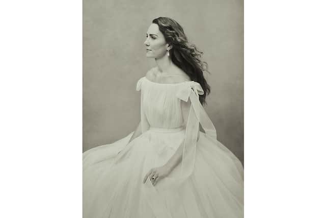This is one of three new photographic portraits released by Kensington Palace