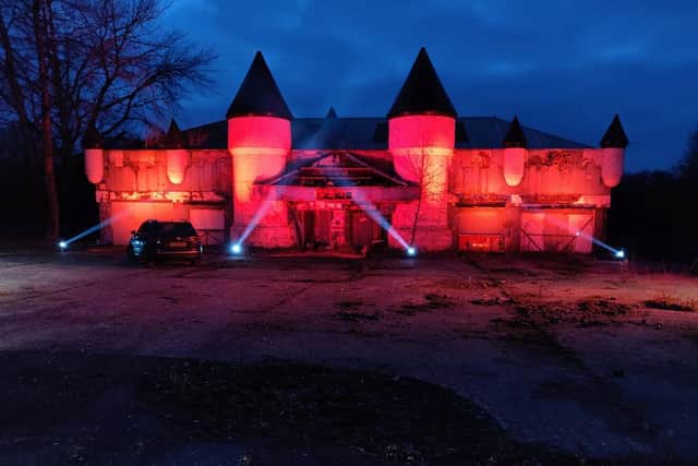 Work has been taking place at the former Camelot Theme Park to transform some of the remaining buildings into spooky sets for the Camelot Rises 'zombie experience'