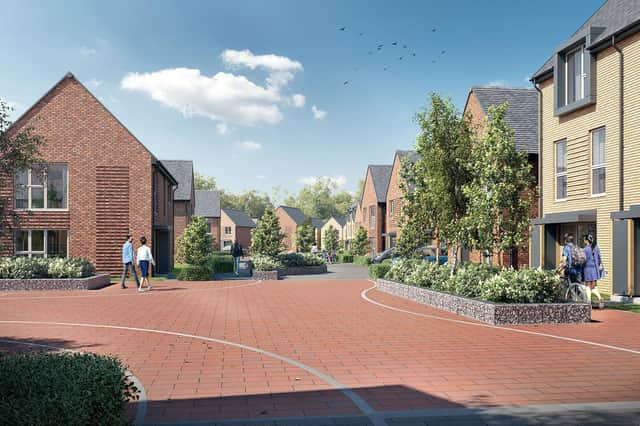 An artist's impression of some of the homes to be built