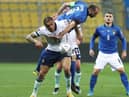Josh Magennis in action for Northern Ireland against Italy