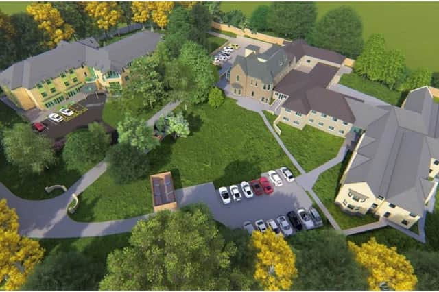 An artist's impression of the care village's aerial view
