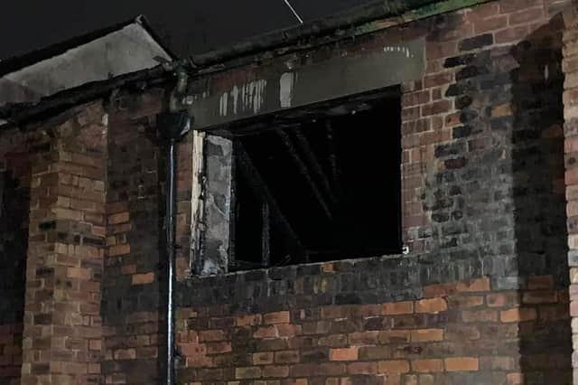The building was badly damaged