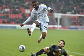 Latics captain Tendayi Darikwa in action at Doncaster