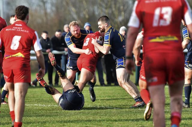 Army Rugby League came from behind to beat Orrell St James (Credit: Brian King)