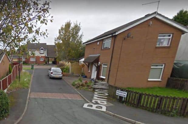 Shots were fired at a house on Barrow Meadow in Westleigh. Pic: Google Street View