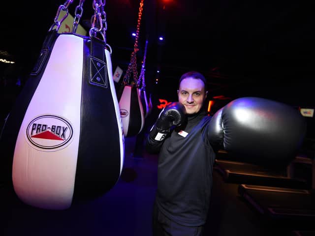 Club manager Mike Neale in Rox (running and boxing) area.
