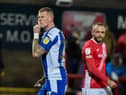 James McClean shushes the Morecambe fans