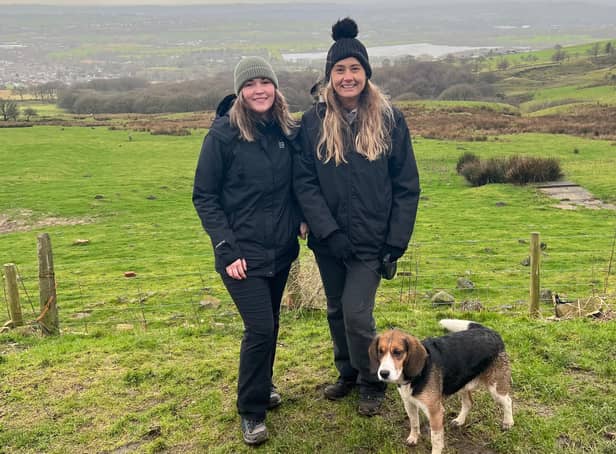 Getting in the miles during a walk at Rivington