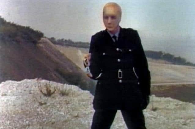 A police officer turns out to be an alien in the 1971 Doctor Who adventure Terror of the Autons