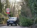 A fallen tree blocks a road in Woodlesford in West Yorkshire (Danny Lawson/PA)