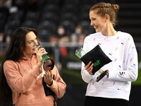 Emily Borthwick shares the podium with Imke Onnen of Germany