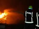 The car was well ablaze when the fire crew arrived