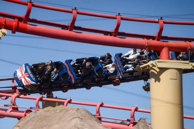 Thrillseekers on The BIg One at Blackpool Pleasure Beach, which is set to reopen on Saturday, February 12