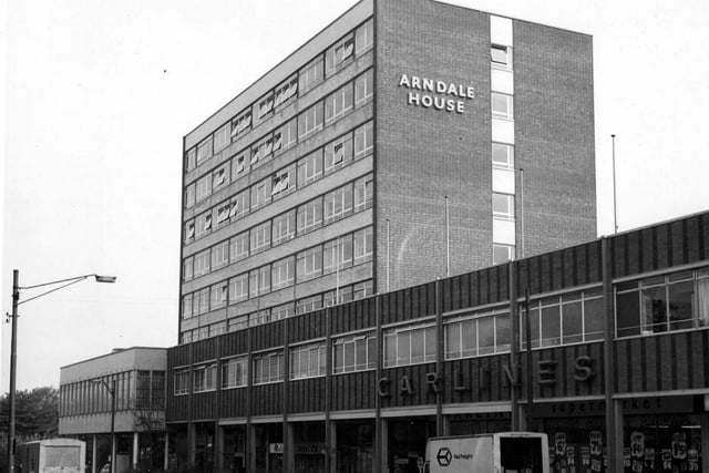 Arndale House and Carlines supermarket pictured in June 1967.