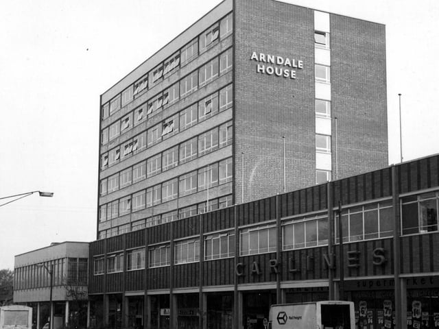 Arndale House and Carlines supermarket pictured in June 1967.
