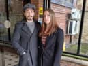Adam Weate and Danielle Sugden at Park Hall waiting for answers