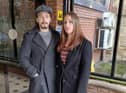 Adam Weate and Danielle Sugden at Park Hall waiting for answers