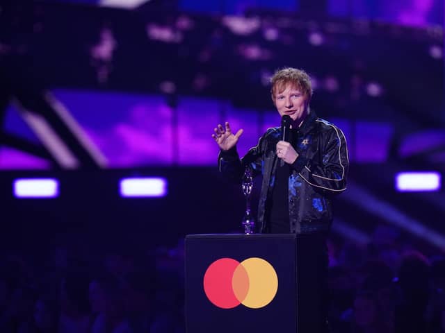 Ed Sheeran at The Brits