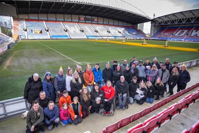 The group who took part in the walk at the DW