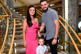 Thea Cornforth with husband Martyn and son Bobby