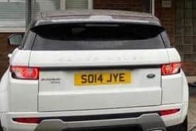 The Range Rover Evoque which was stolen in Goose Green. The owner has given permission for the registration plate to be shown