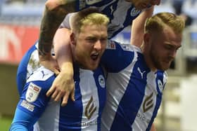 Stephen Humphrys celebrates his late goal