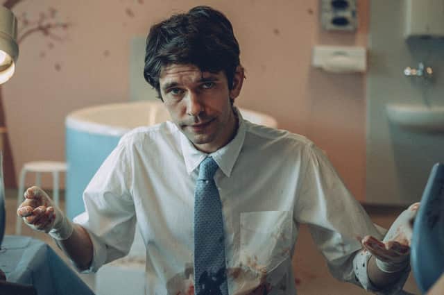 Ben Whishaw stars as a blood-spattered doctor in This Is Going to Hurt, a new comedy-drama on BBC1