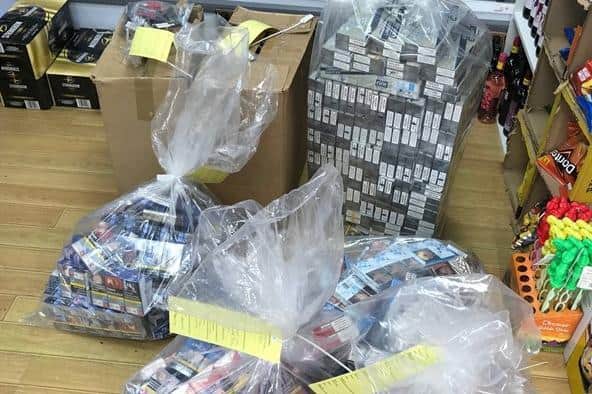 Thousands of cigarettes were found at the shop