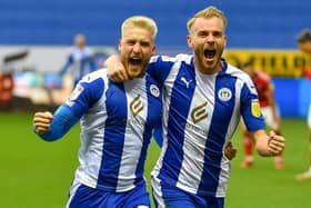 Jack Whatmough celebrates Stephen Humphrys' winning goal against Charlton