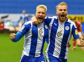 Jack Whatmough celebrates Stephen Humphrys' winning goal against Charlton
