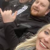 Fallon Sherrock and pals take in the Latics game on Saturday