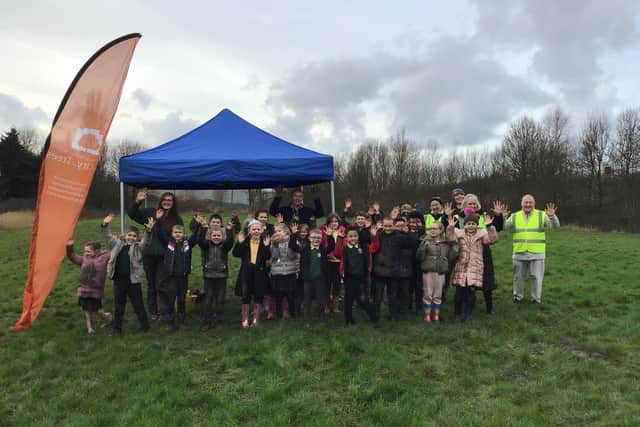 Pupils show they were not afraid to get their hands dirty