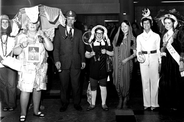 RETRO 1972 A fancy dress party for staff at Asda Newtown, Wigan