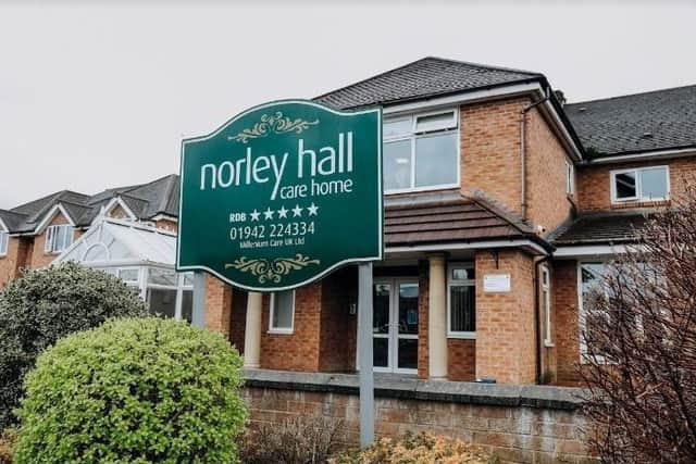 Norley Hall Care Home was given 4 stars