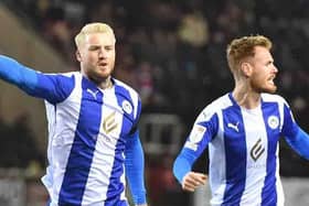 Stephen Humphrys celebrates opening the scoring