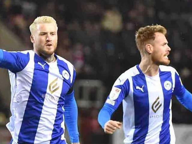 Stephen Humphrys celebrates opening the scoring