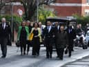 Mourners wore a splash of colour to mark his love for Bob Marley