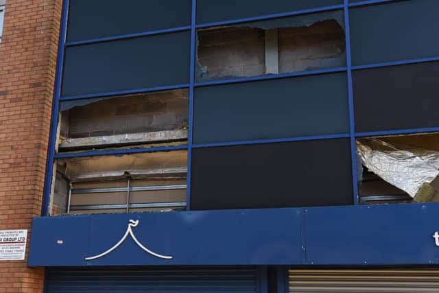 The damage at the DW Stadium