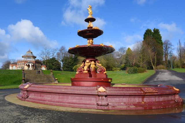 The Coalbrookdale fountain at Mesnes Park