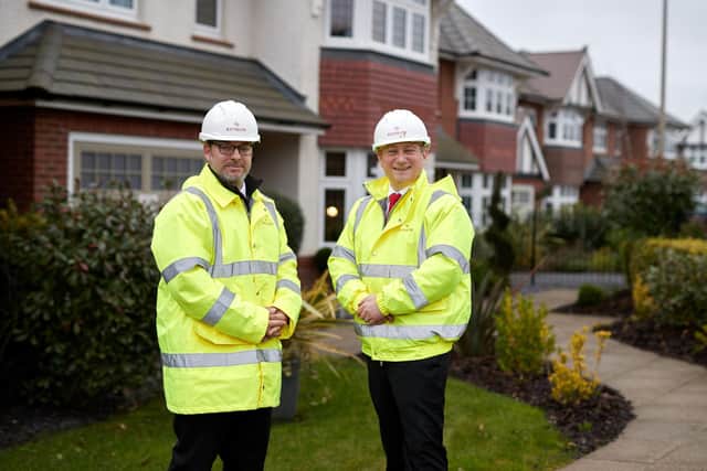 Assistant site manager Wayne MCleod and trainee site assistant Michael Deegan are both based at Redrow’s Bridgewater View development in Mosley Common