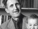 George Orwell with his adopted son Richard Blair