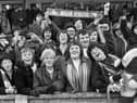 Wigan Athletic fans cheer on their team against Runcorn in a Northern Premier League match at Springfield Park on Saturday 30th of December 1972.
Latics won 3-0 with Micky Worswick, Graham Oates and John Rogers scoring the goals.