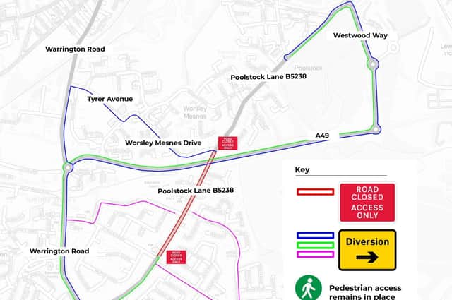 Diversions will be in place