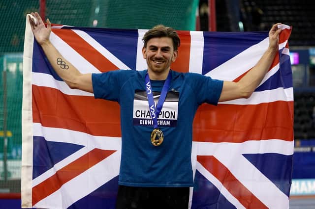 Harry Coppell celebrates his UK title in Birmingham